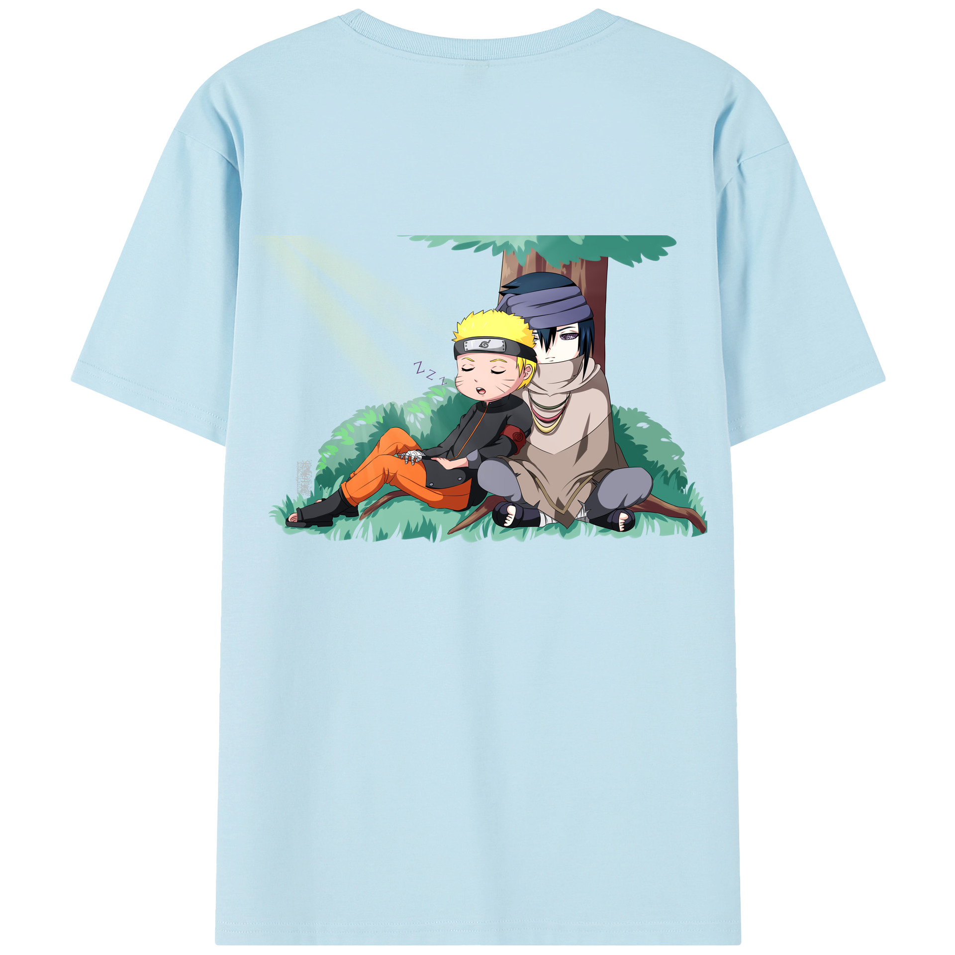 （画像用） NARUTO -ナルト- うずまき ナルト Uzumaki Naruto 綿100％半袖Tシャツ（背面プリント）